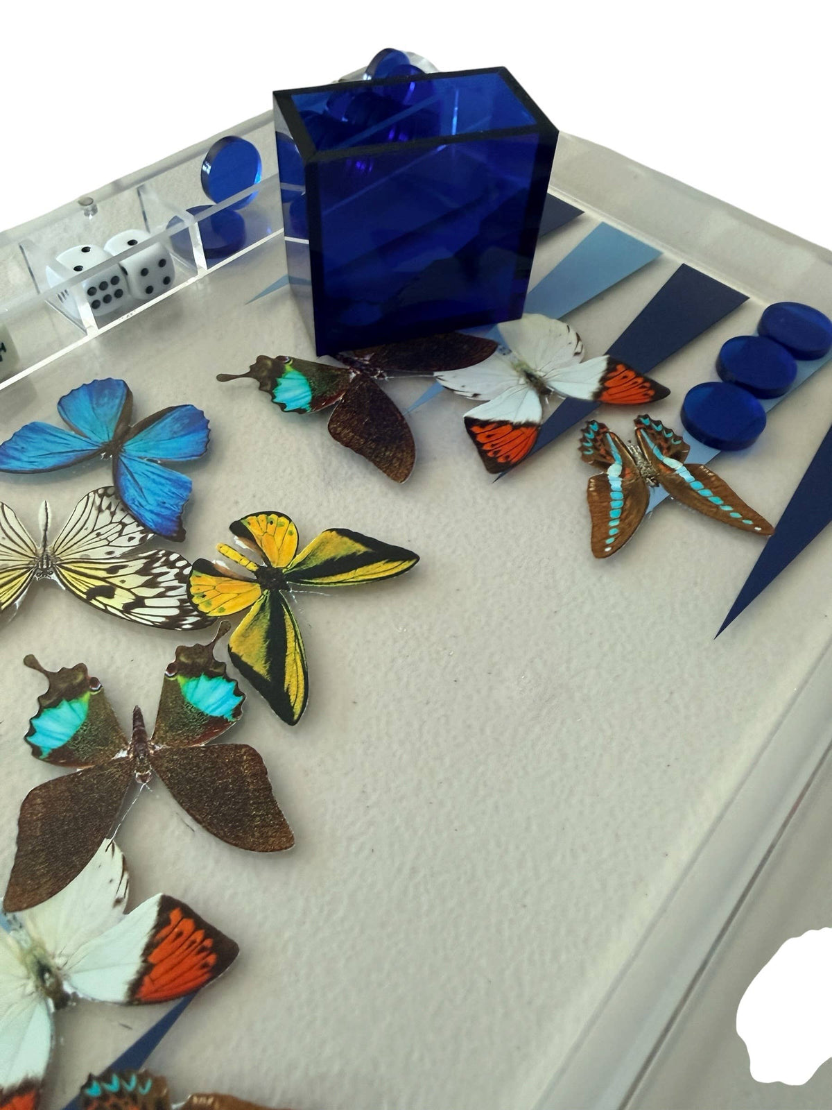 Maven Home Acrylic Backgammon Game Set, Butterfly - view 05