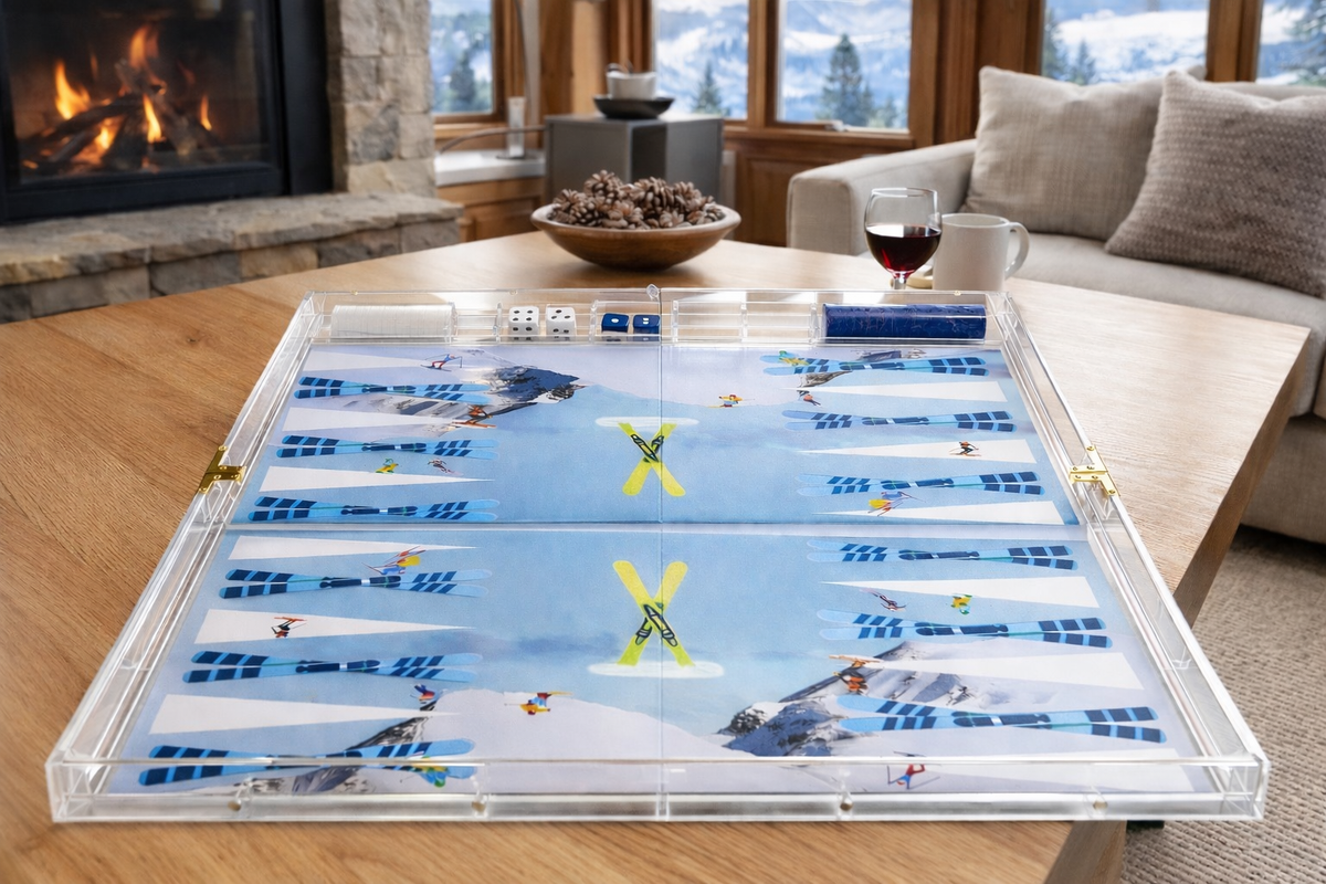 Maven Home Acrylic Backgammon Game Set, Skiers Edge - view 11