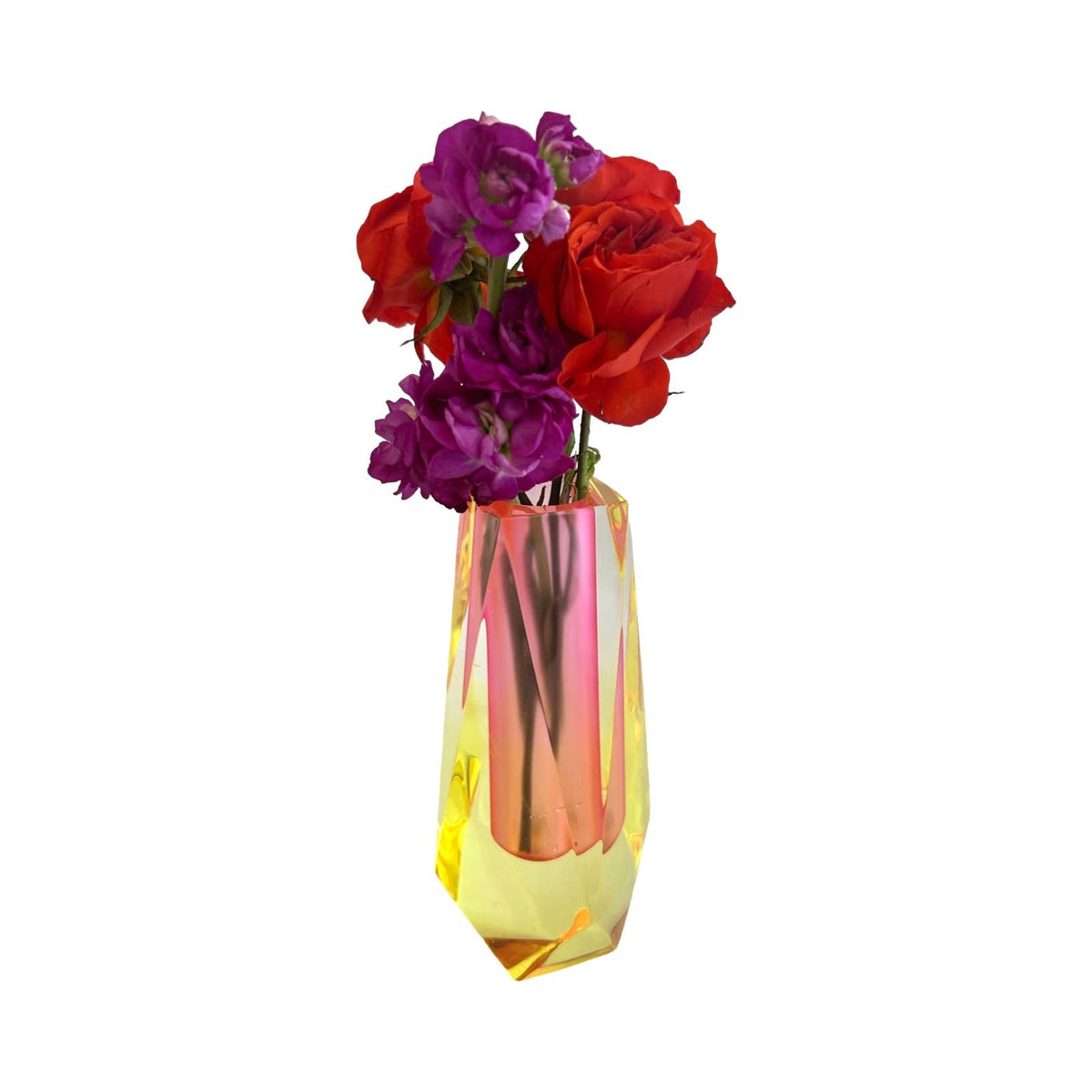 Bud Vase, Pink & Yellow - alternate view