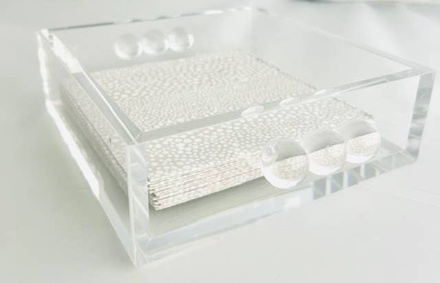 Clear Acrylic Cocktail Napkin Holder, Bubble - view 06