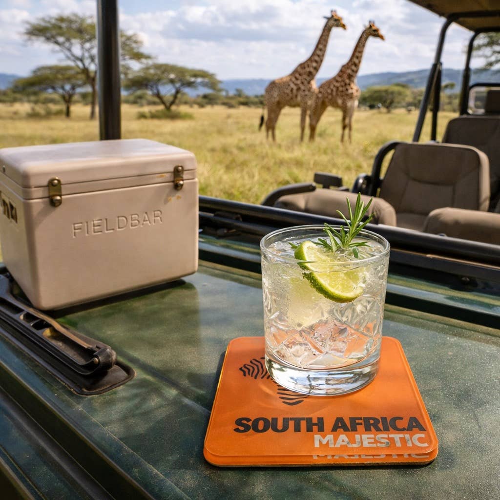 Bon Voyage Acrylic Coasters, South Africa with Holder - view 05