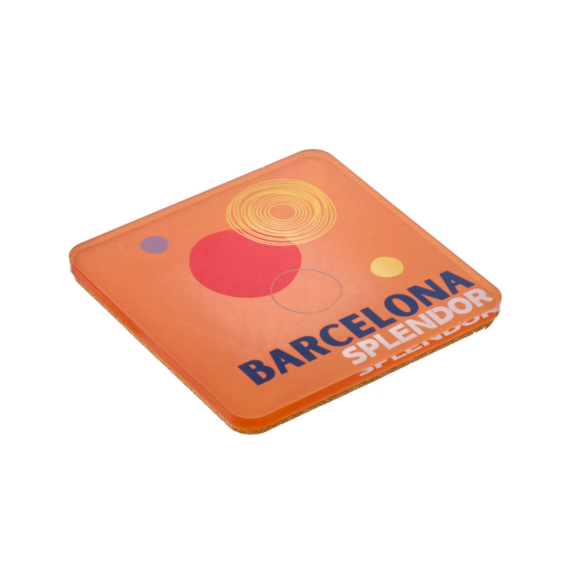 Bon Voyage Acrylic Coasters, Barcelona with Holder - alternate view