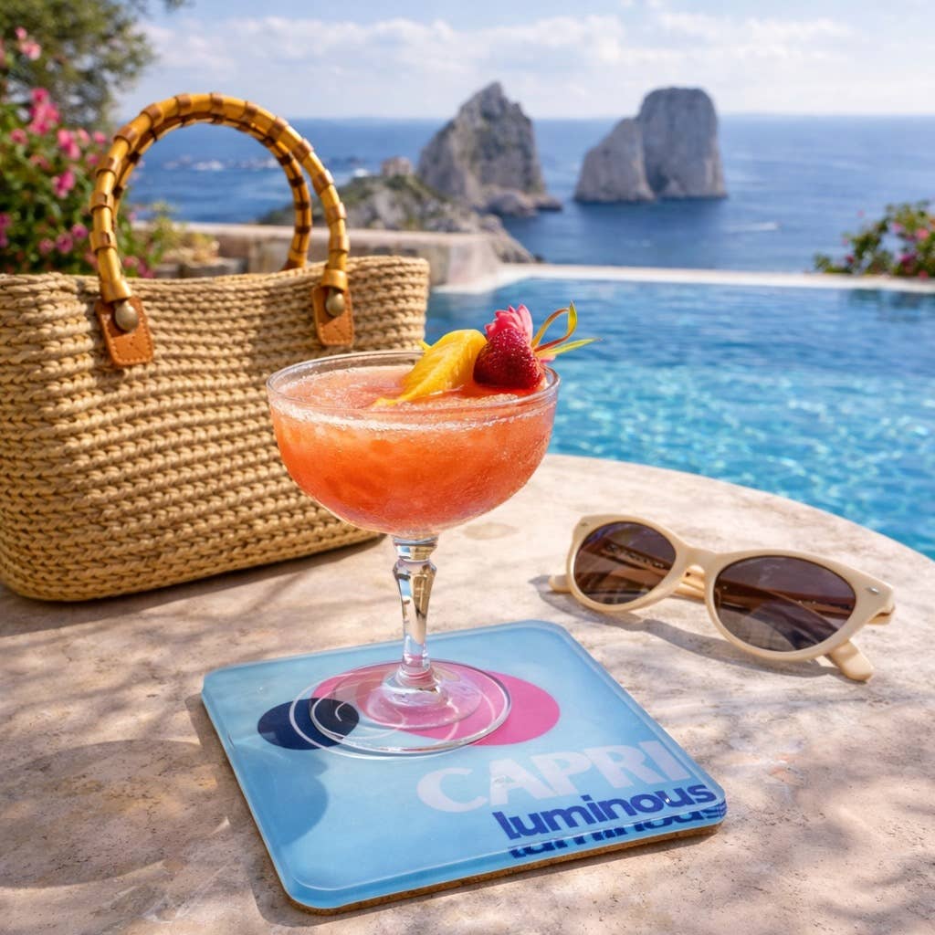 Bon Voyage Acrylic Coasters, Capri with Holder - view 06
