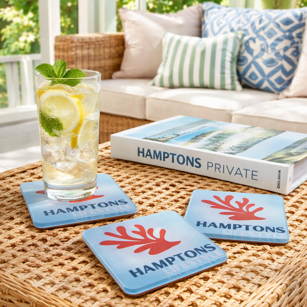 Bon Voyage Acrylic Coasters, Hamptons with Holder - view 06