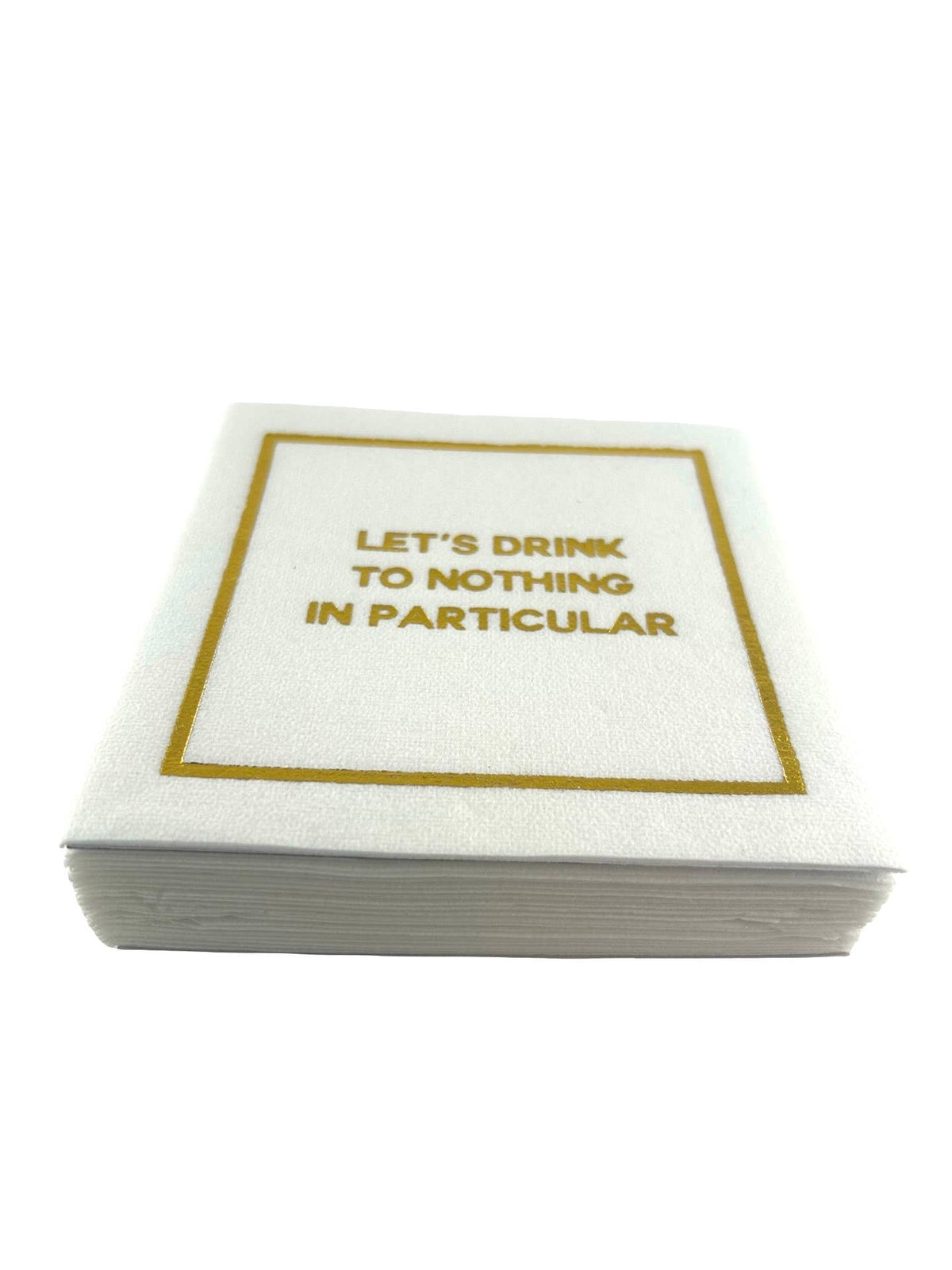 Linen-Feel Cocktail Napkins, Let's Drink - alternate view
