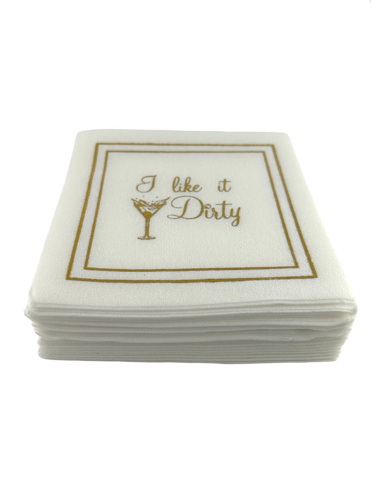 Maven Home Linen-Feel Cocktail Napkins, I Like It Dirty Martini - view 05