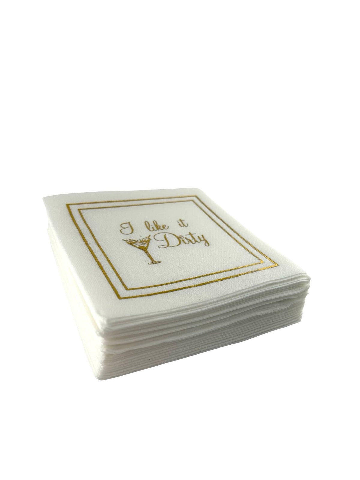 Maven Home Linen-Feel Cocktail Napkins, I Like It Dirty Martini - view 06