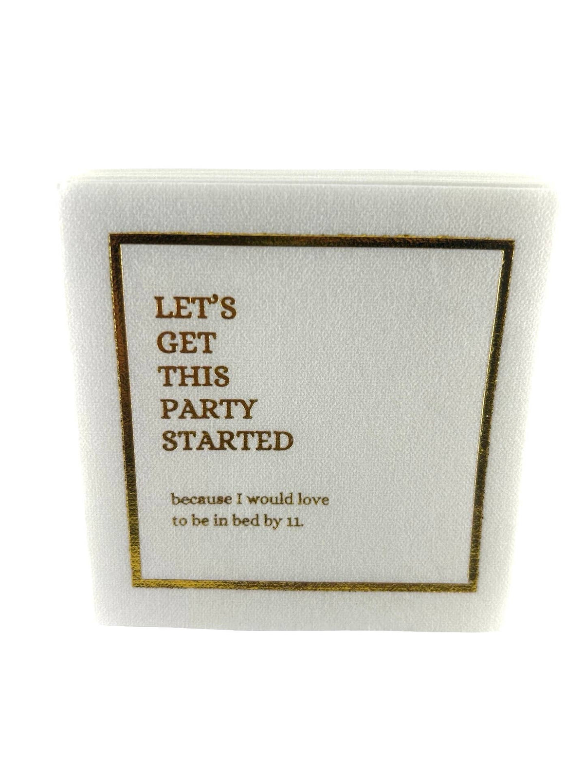 Linen-Feel Cocktail Napkins, Let's Get This Party Started by 11 - alternate view