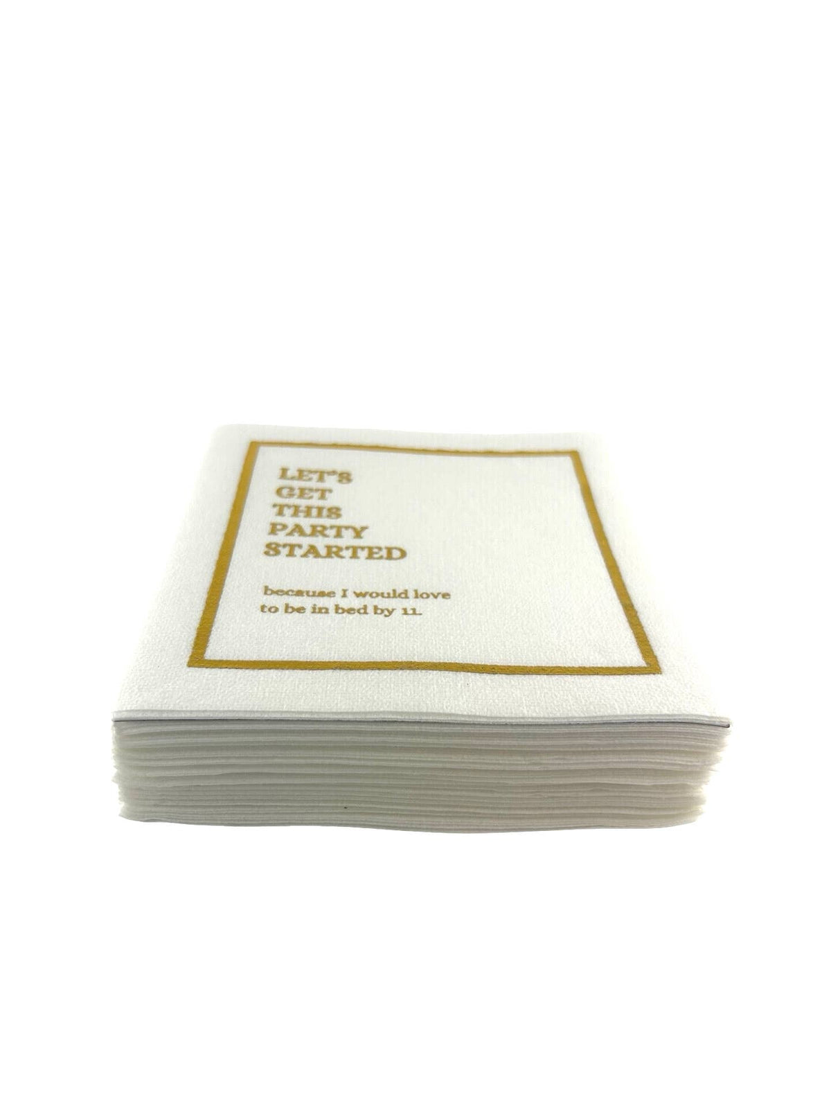 Maven Home Linen-Feel Cocktail Napkins, Let's Get This Party Started by 11 - view 06