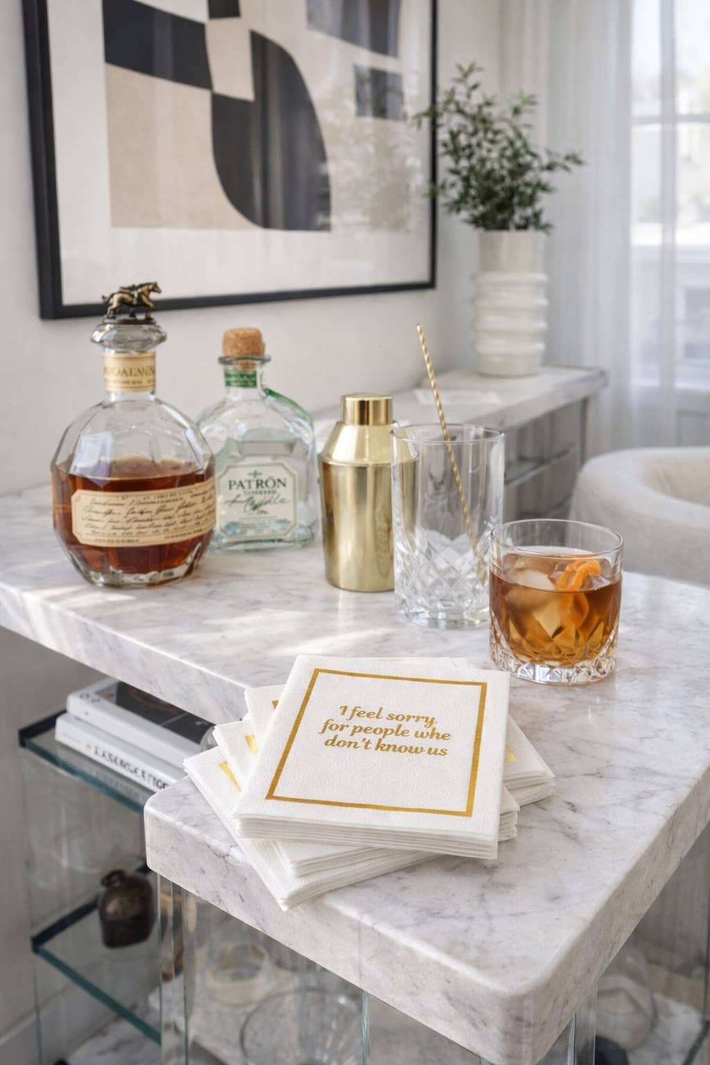 Maven Home Linen-Feel Cocktail Napkins, I Feel Sorry for People Who Don't Know Us - view 03