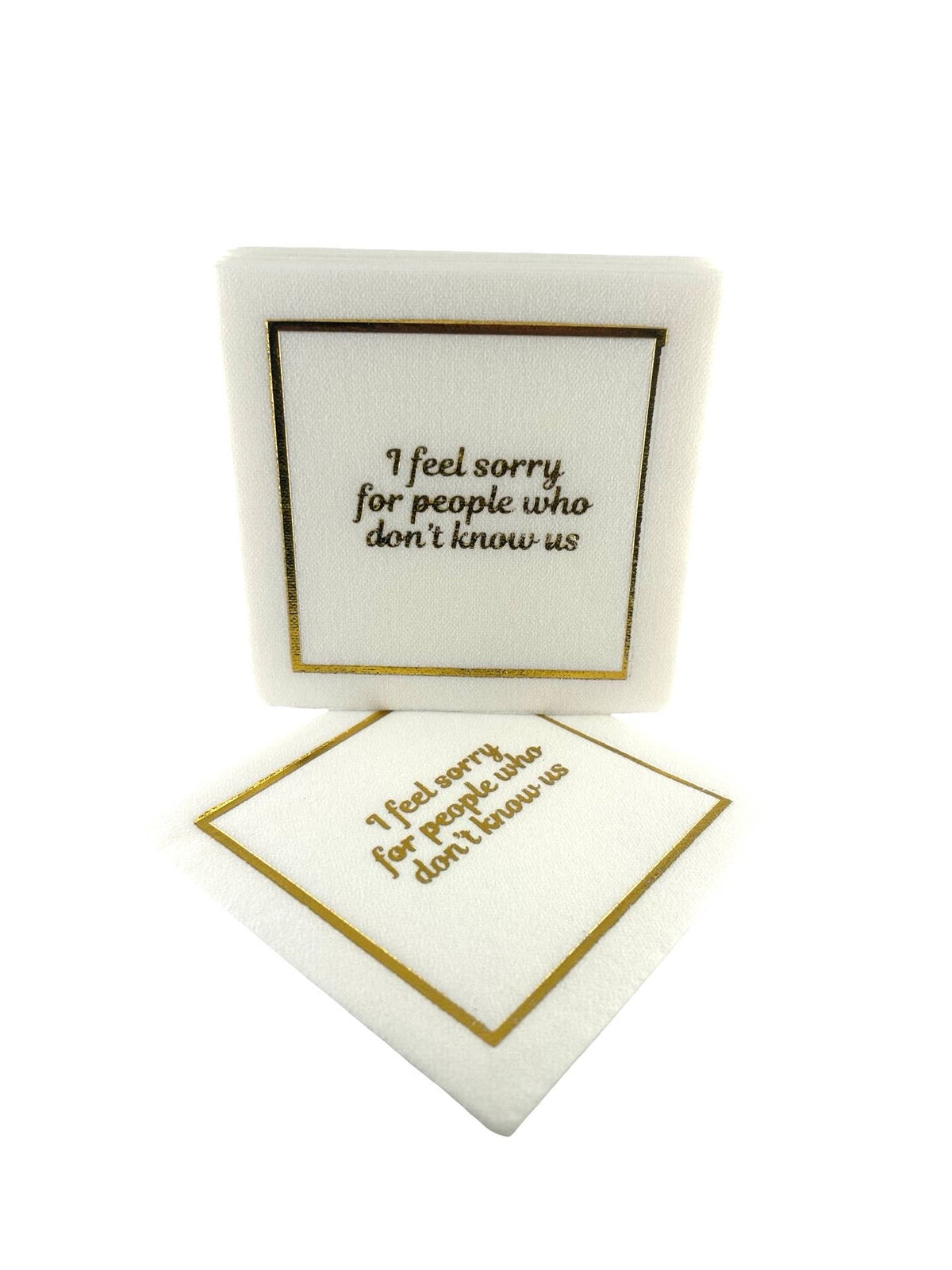 Maven Home Linen-Feel Cocktail Napkins, I Feel Sorry for People Who Don't Know Us - view 06