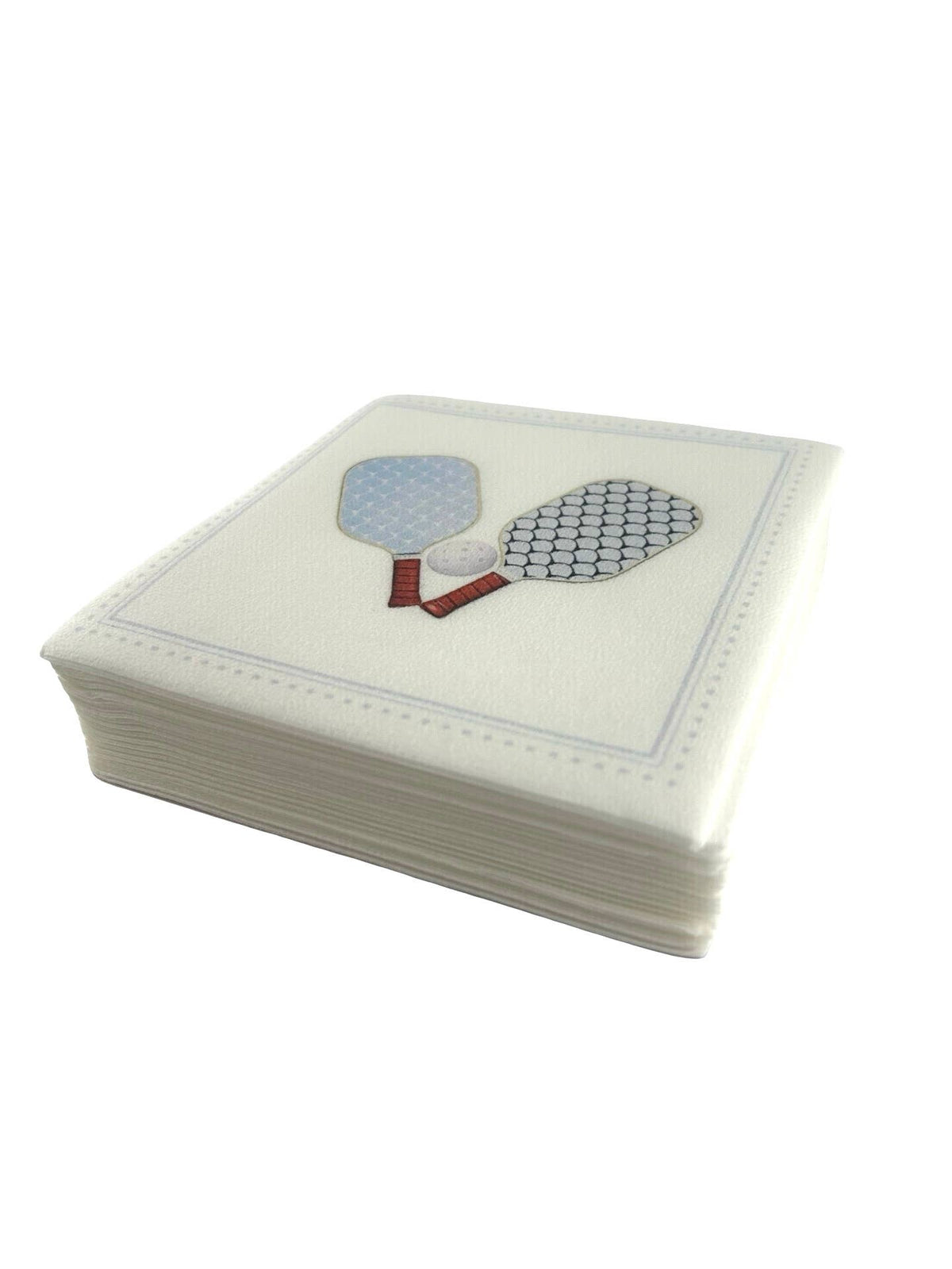 Pickleball linen-feel paper cocktail napkins for entertaining