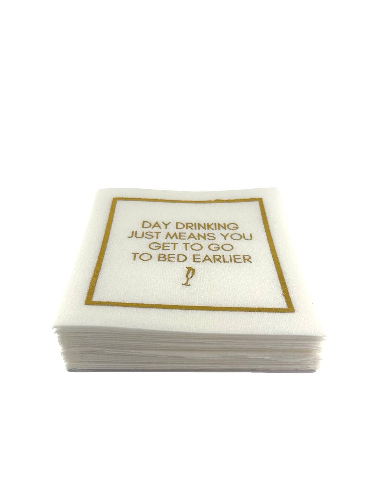 Maven Home Linen-Feel Cocktail Napkins, Day Drinking - view 03
