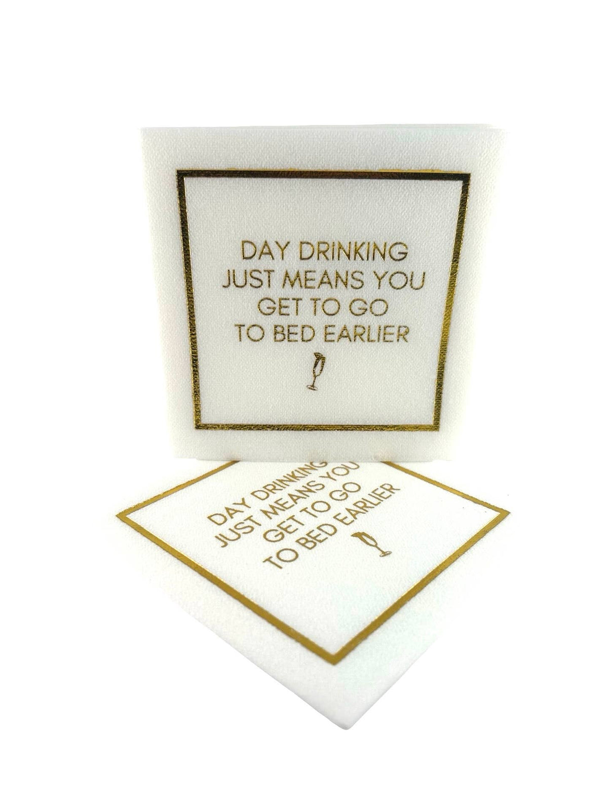 Maven Home Linen-Feel Cocktail Napkins, Day Drinking - view 06