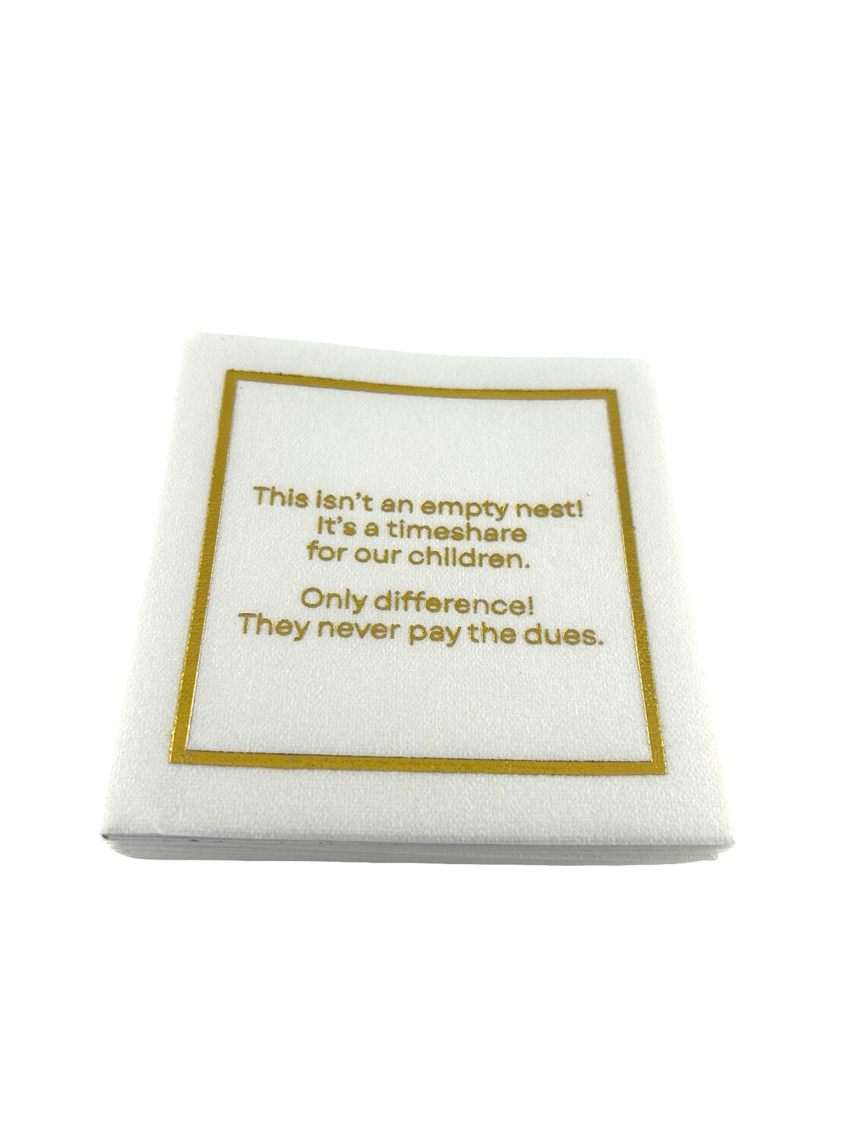 Linen-Feel Cocktail Napkins, Empty Nest Timeshare - alternate view
