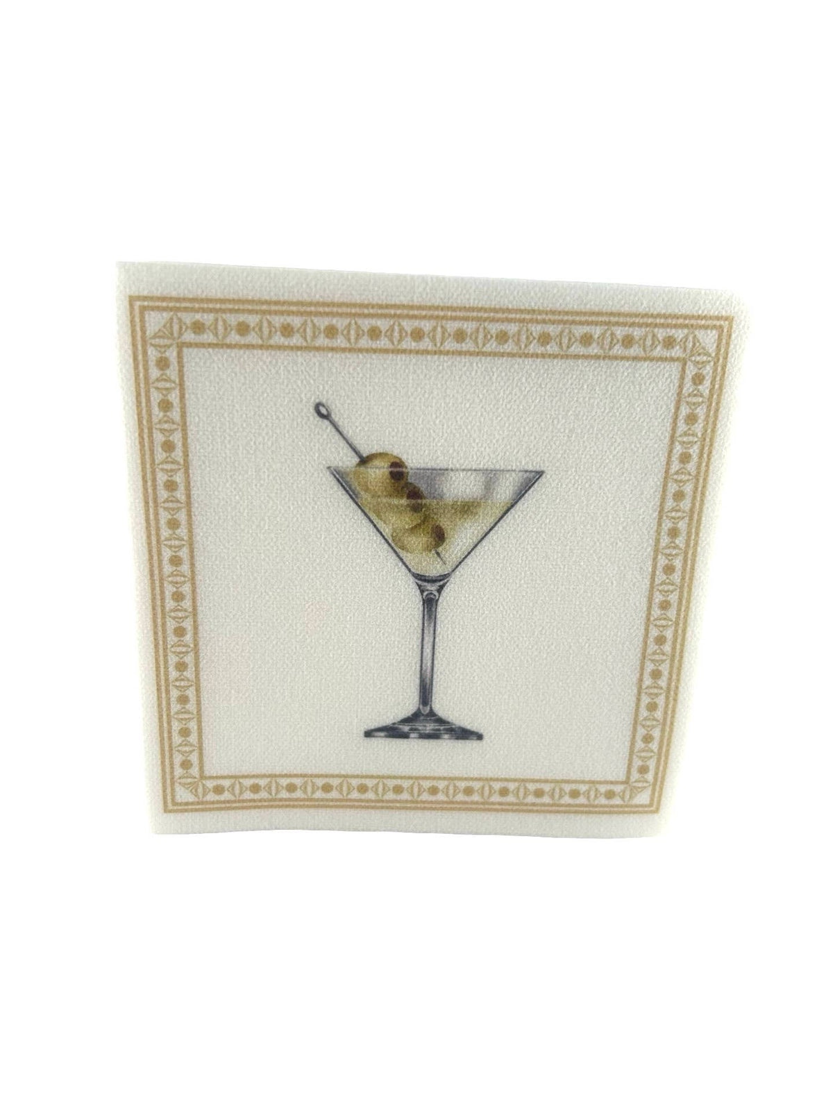 Maven Home Linen-Feel Cocktail Napkins, Classic Martini - view 06