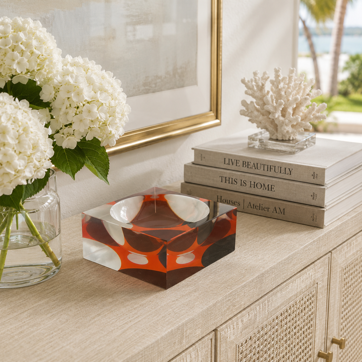 Decorative Acrylic Bowl, Aura Throwback