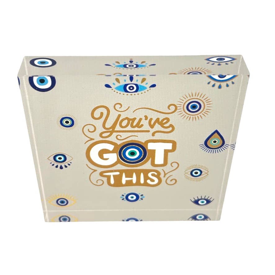 Maven Home You Got This acrylic desk weight, view 3