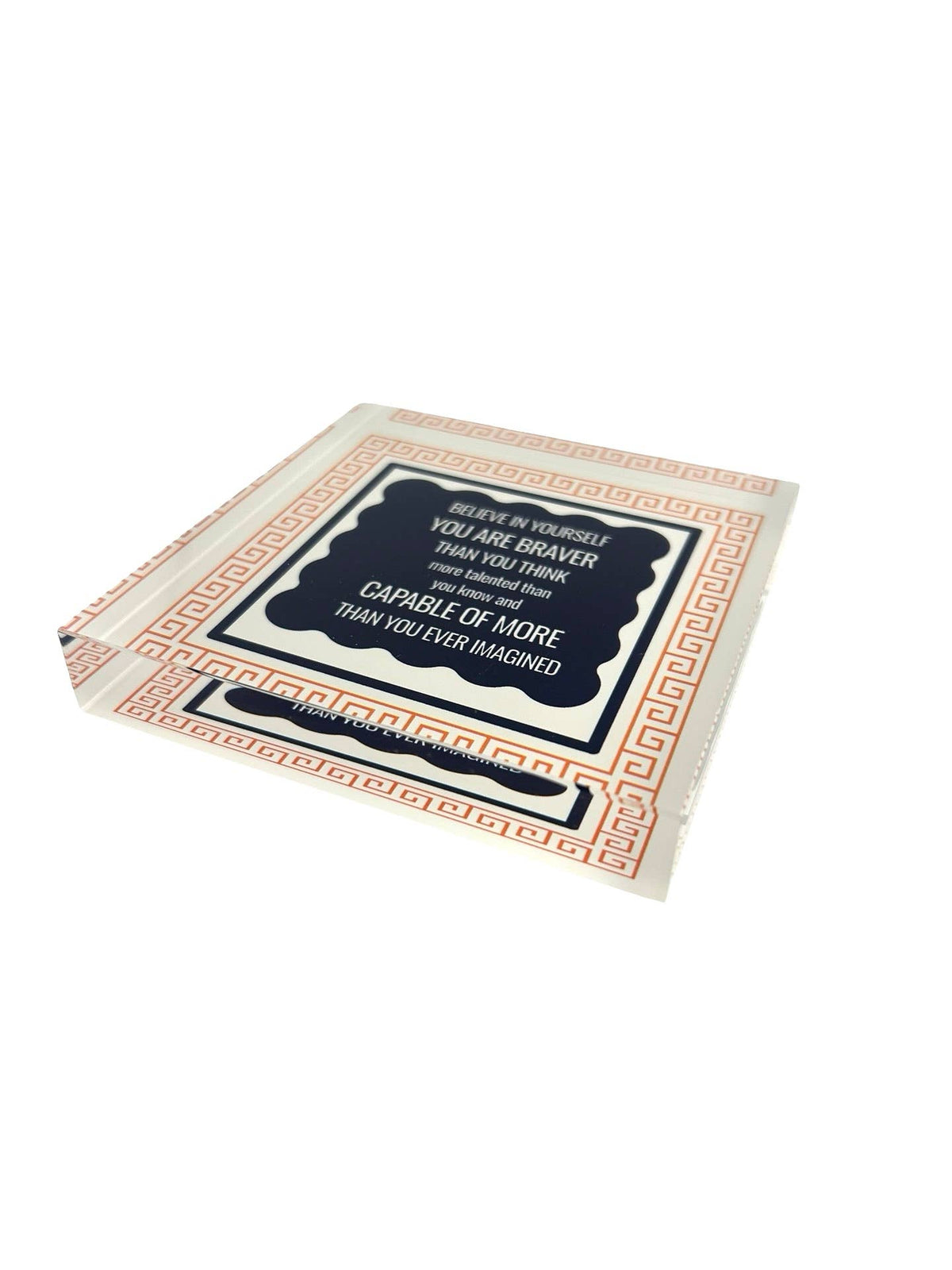 Maven Home Believe acrylic desk weight, view 7