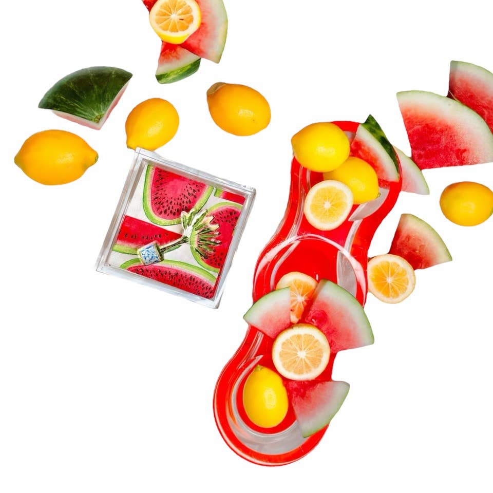 Modern Acrylic Grazing Bowl, Mandarin - view 05