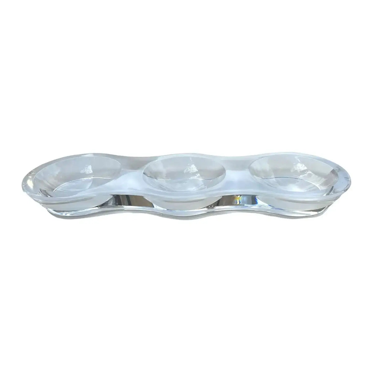Modern Acrylic Grazing Bowl, White Accent - alternate view