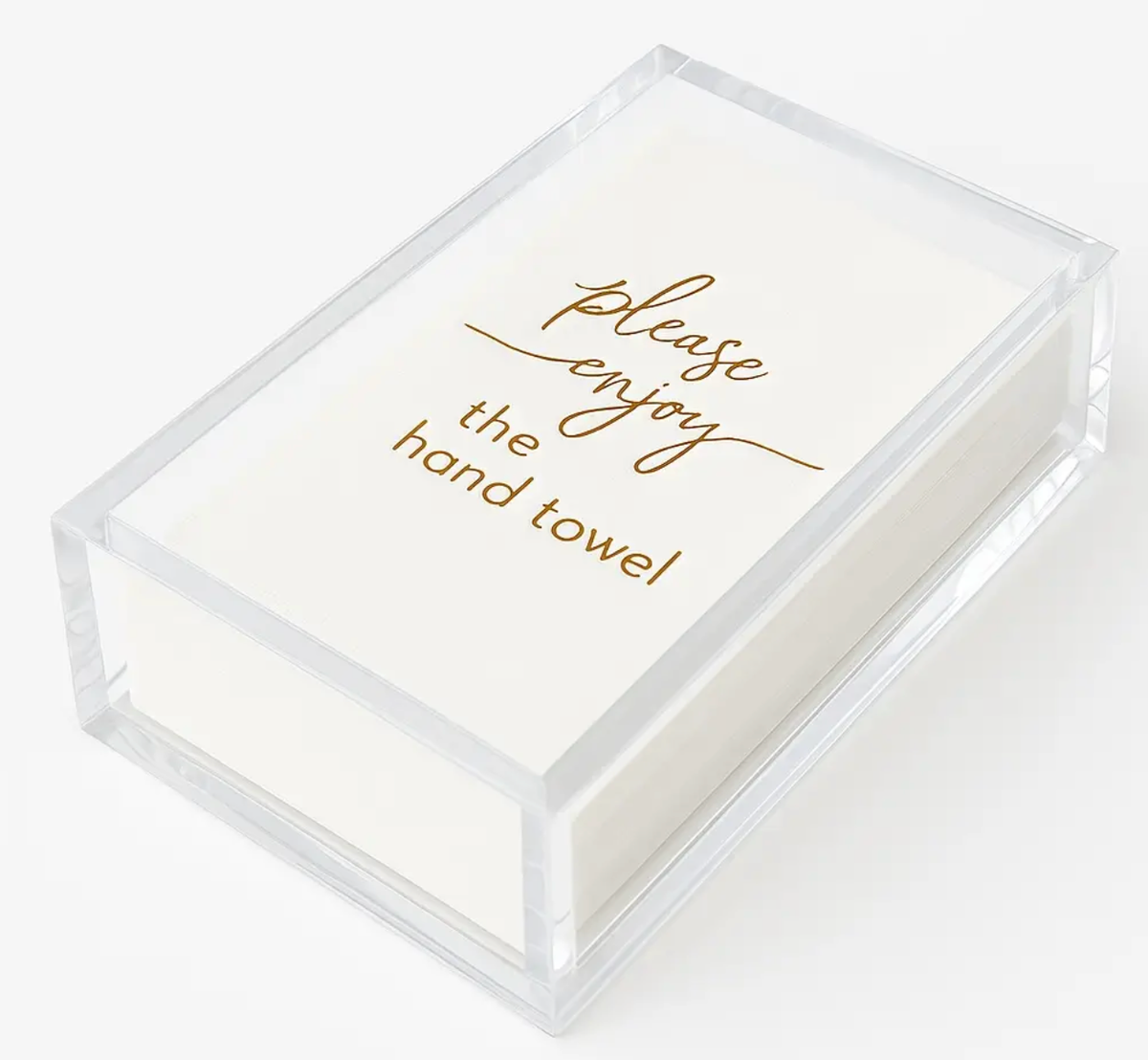 Linen-Feel Guest Towel Napkins, Please Enjoy the Hand Towel, alternate photo