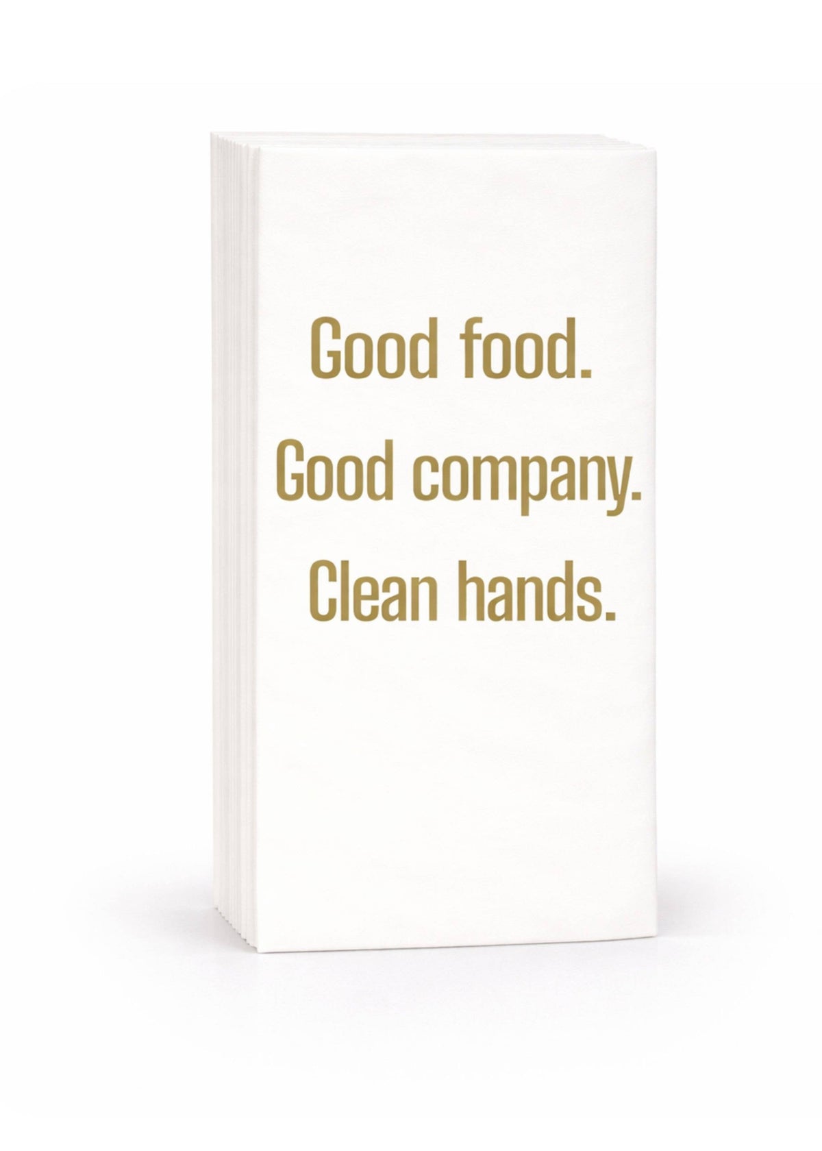 Linen-Feel Guest Towel Napkins, Good Food, Good Company, Clean Hands - alternate view
