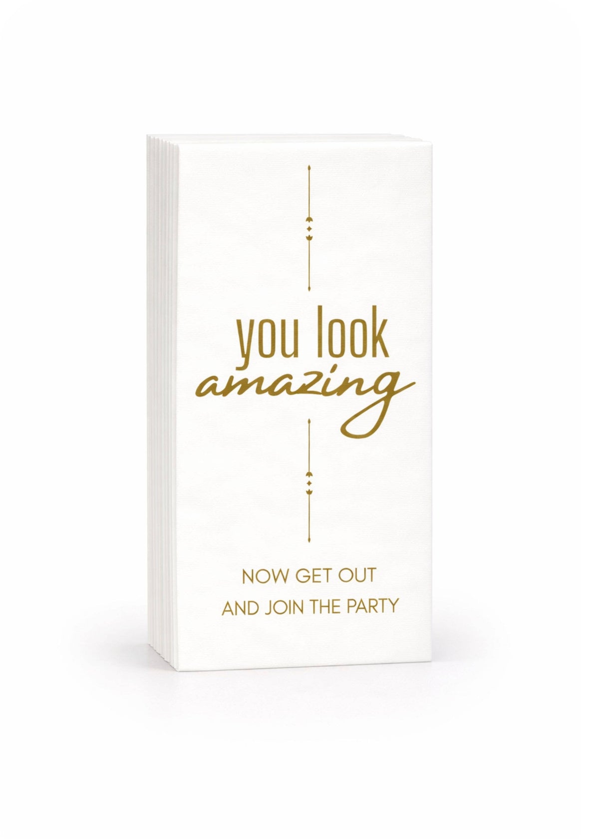 Linen-Feel Guest Towel Napkins, You Look Amazing, Now Join the Party - alternate view
