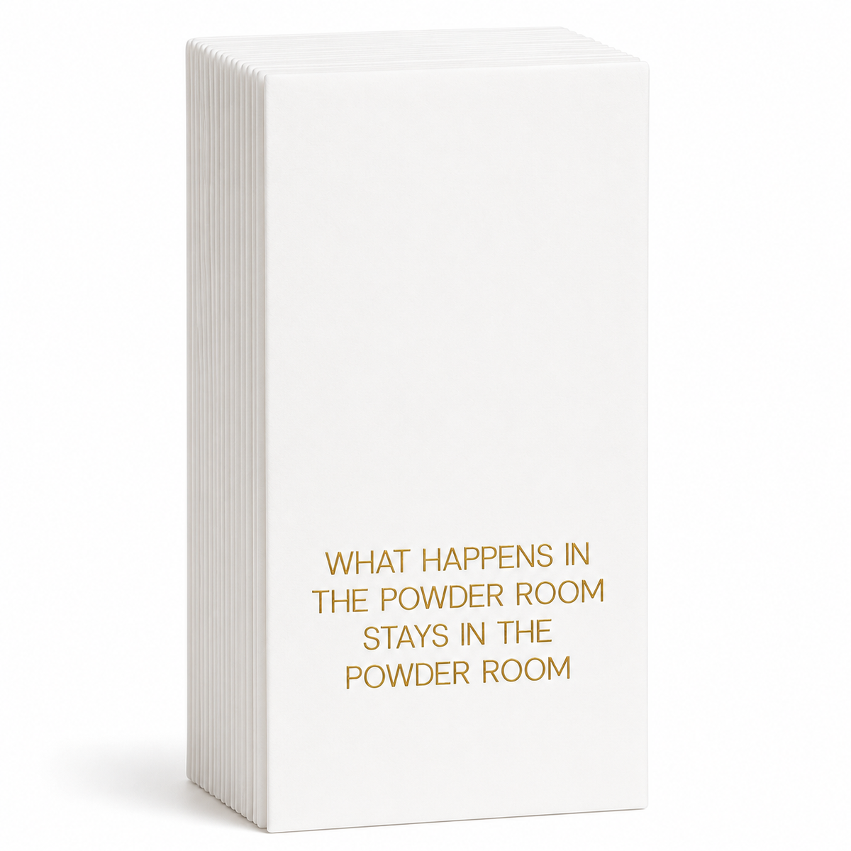 Linen-Feel Guest Towel Napkins, What Happens in the Powder Room Stays There - alternate view