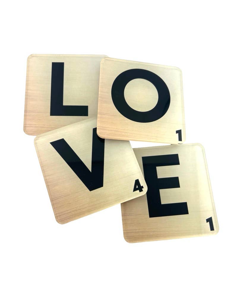 Love Acrylic Coasters, Love with Holder - view 05