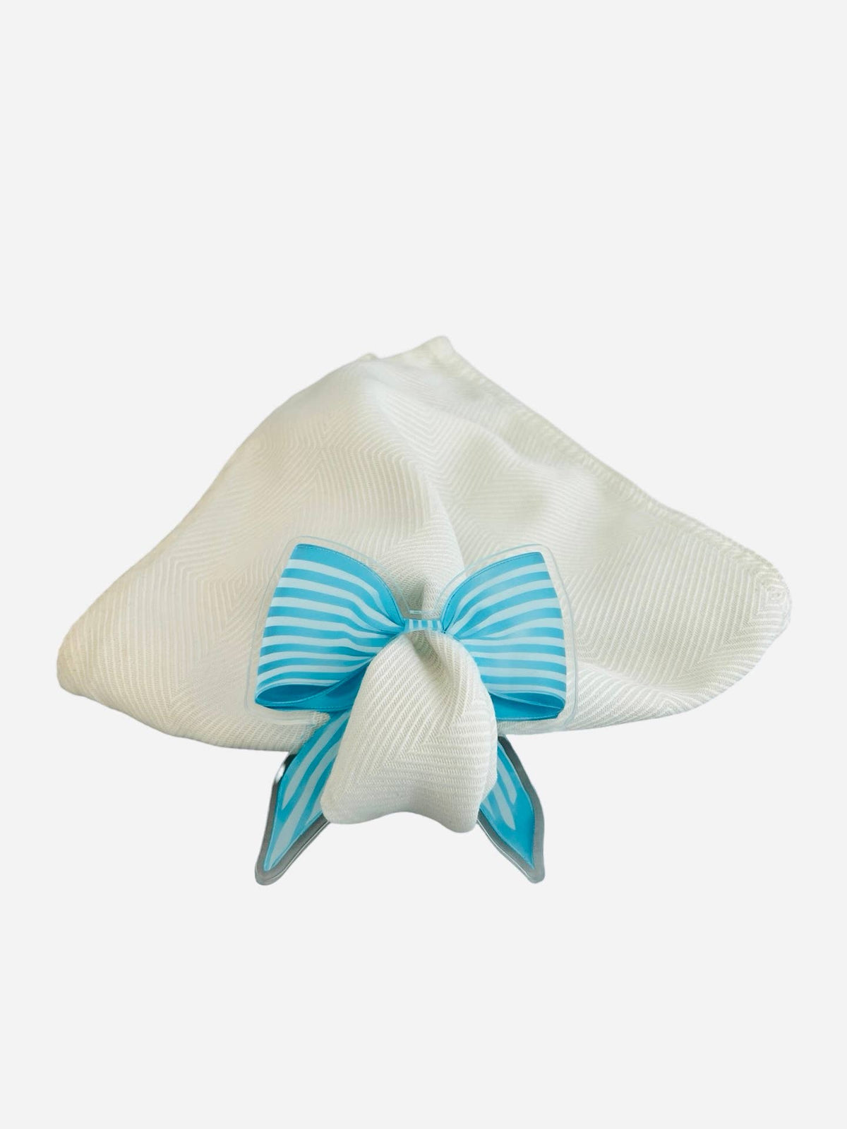 Blue Bow acrylic napkin rings, set of 4