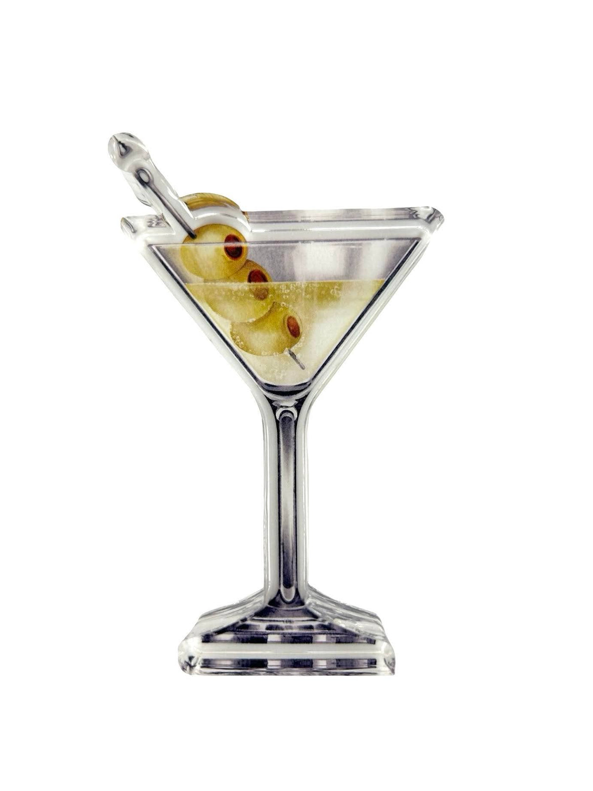 Martini acrylic napkin weight, lifestyle photo