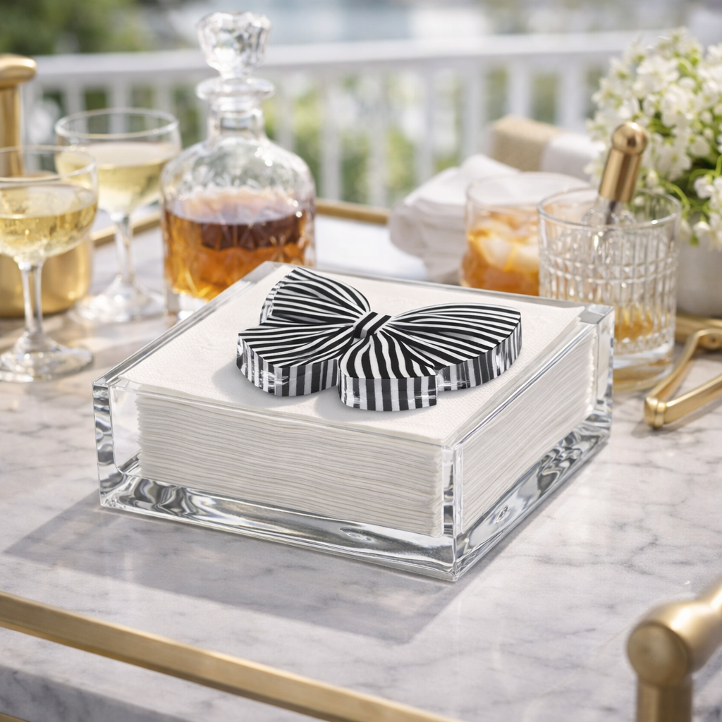 Maven Home Black Bow acrylic napkin weight alternate view