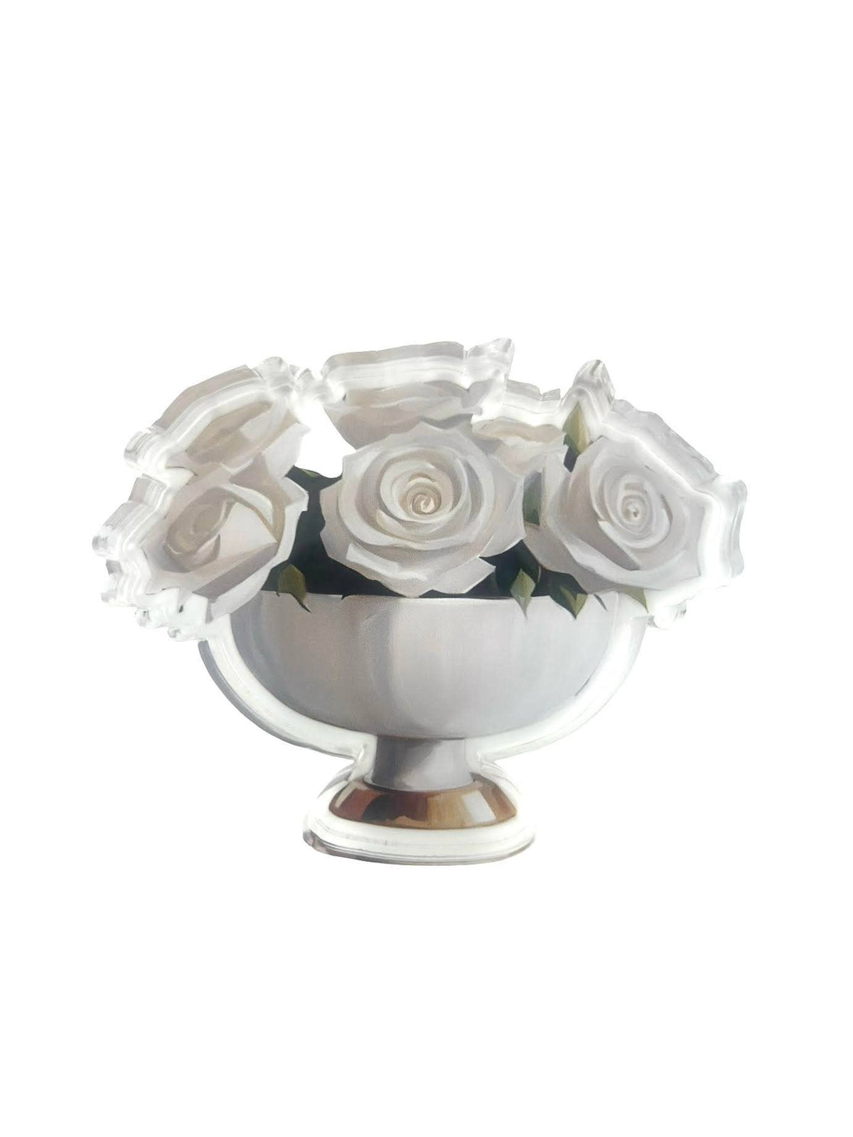 Maven Home White Roses acrylic napkin weight - view 03
