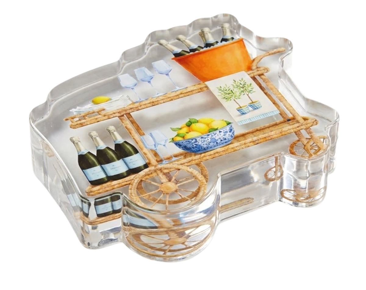 Acrylic Napkin Weight, Bar Cart — Maven Home