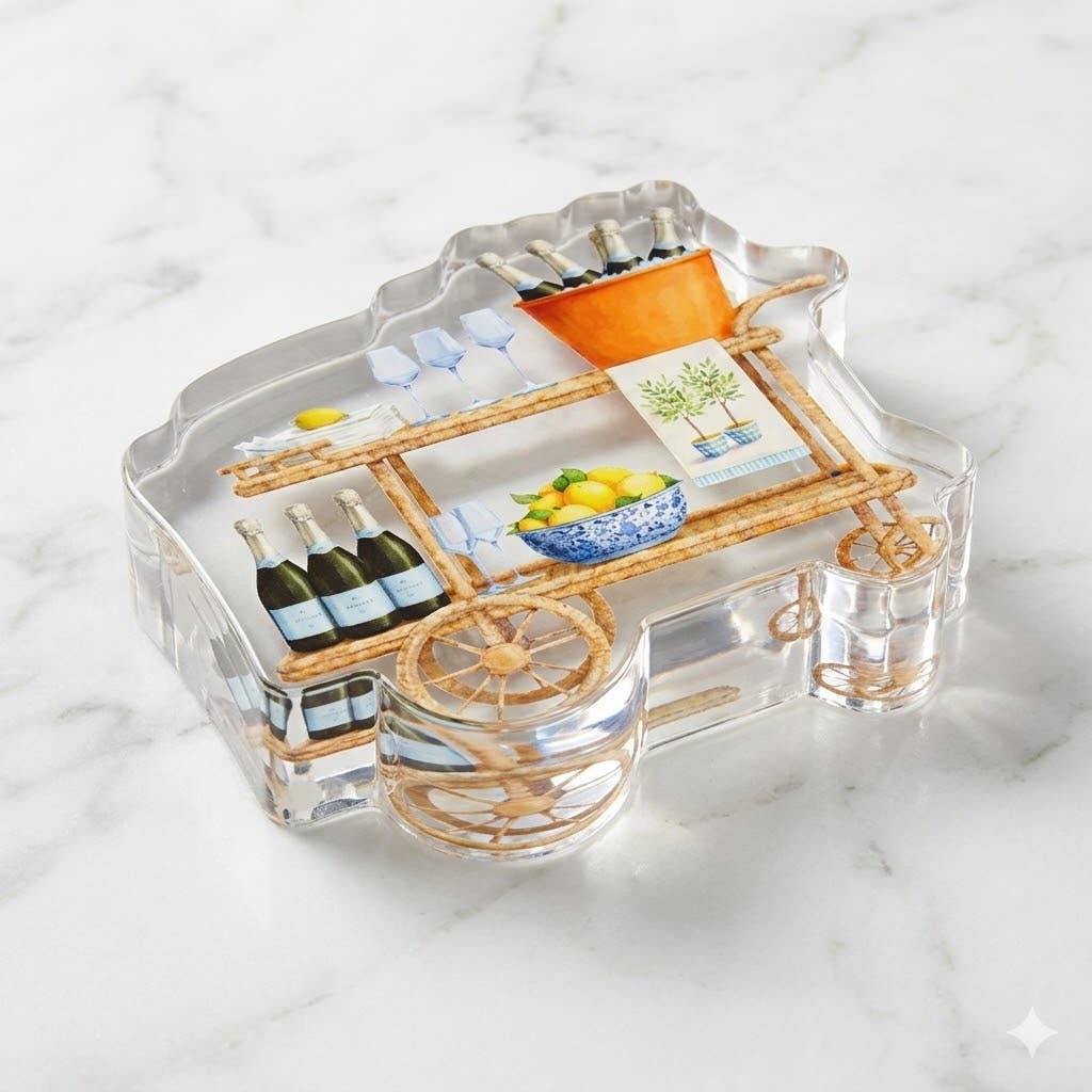 Acrylic Napkin Weight, Bar Cart — Maven Home