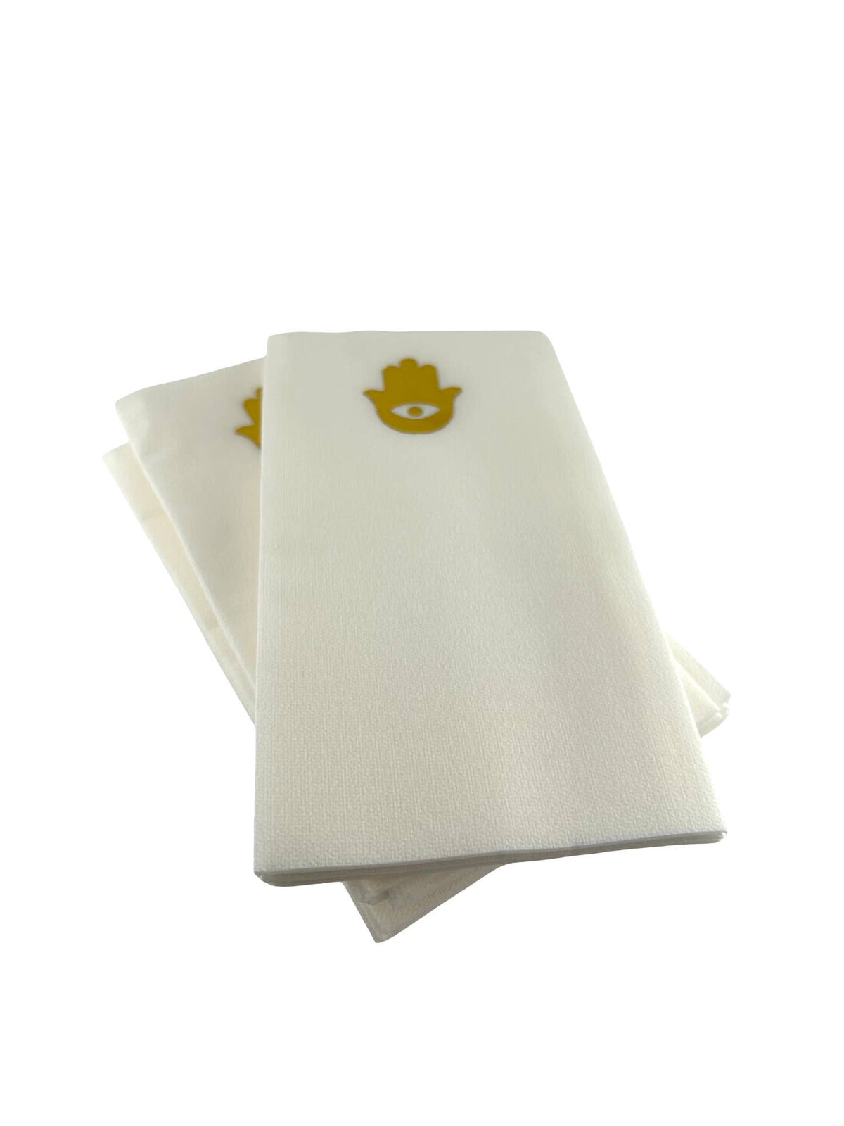 Linen-Feel Guest Towel Napkins, Gold Hamsa - alternate view