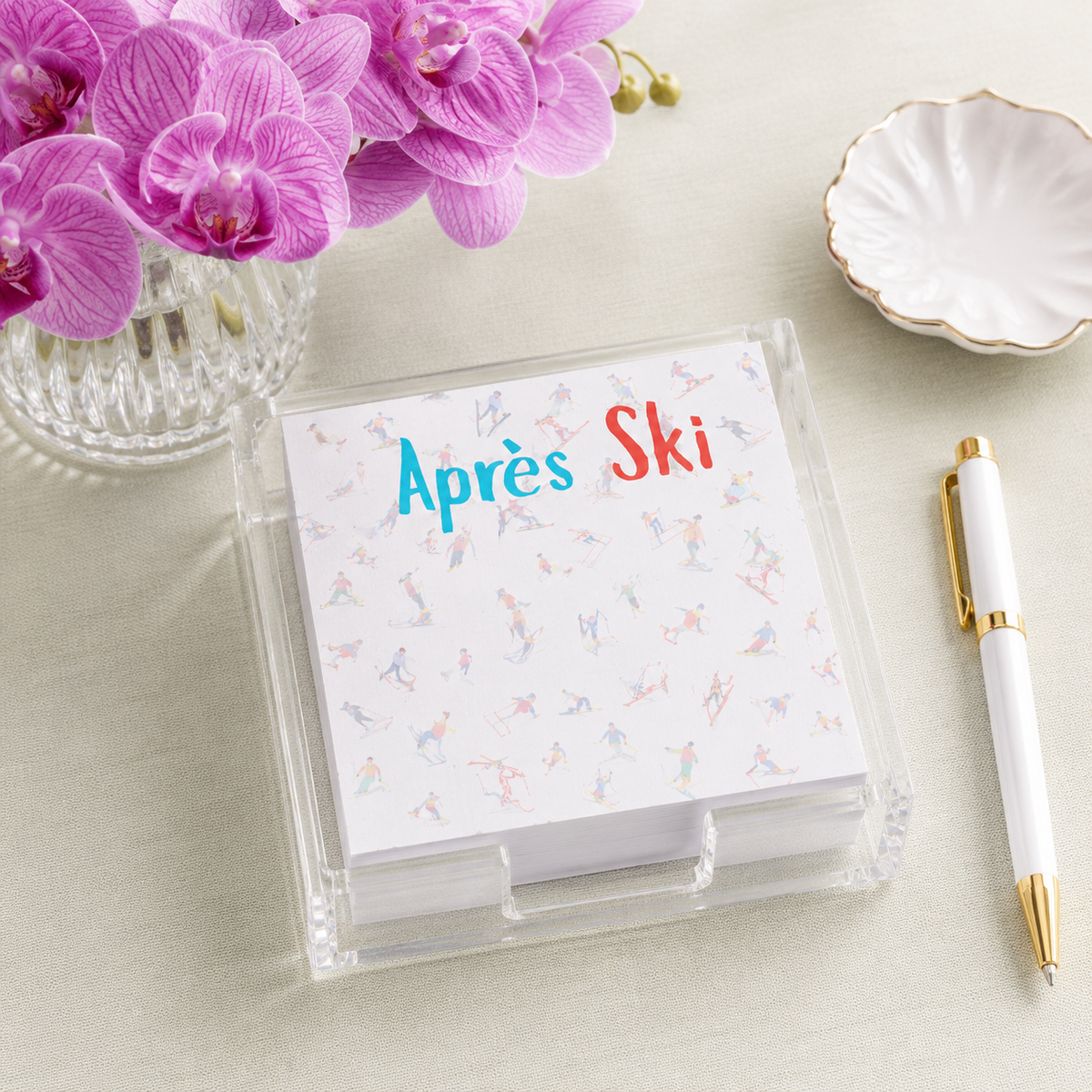 Maven Home Apres Ski acrylic notepad holder alternate view