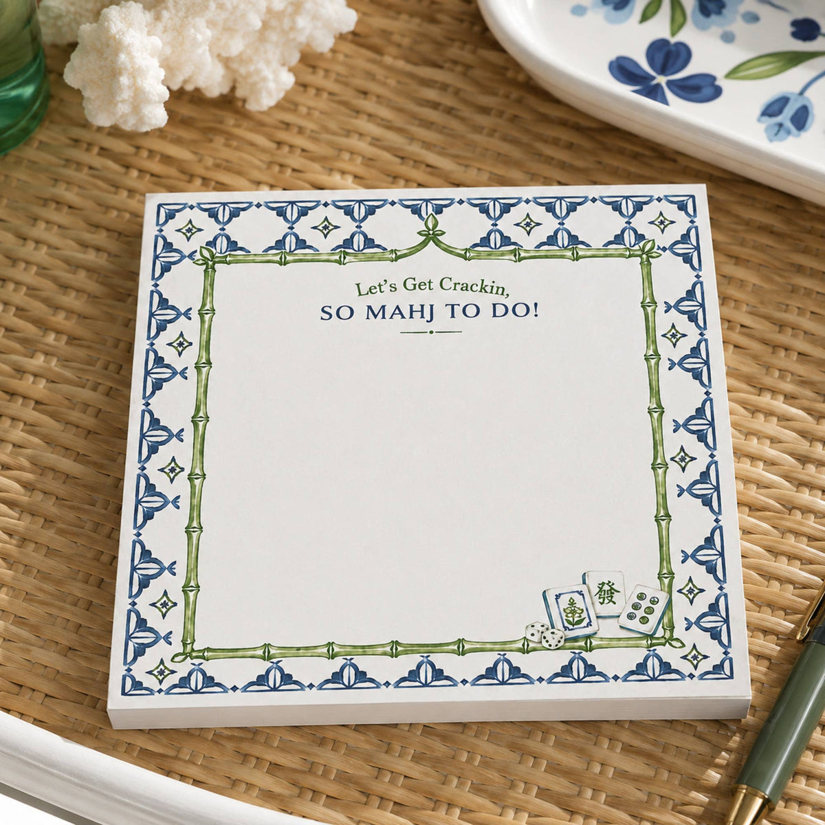So Mahj to Do! Acrylic Notepad Holder Set