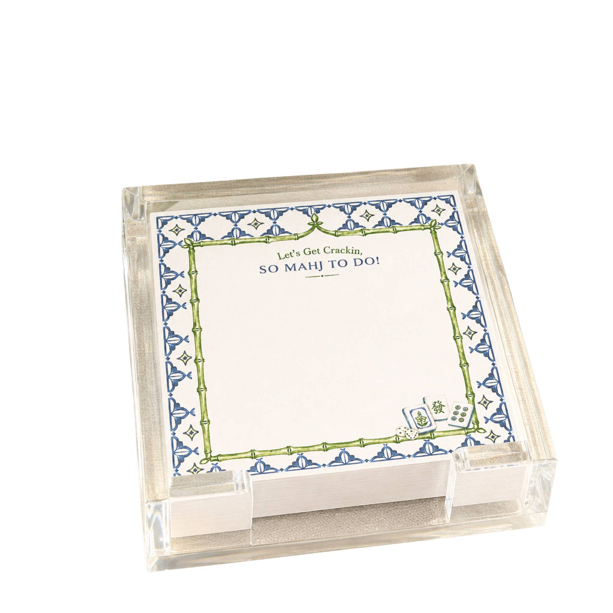 So Mahj to Do! Acrylic Notepad Holder Set