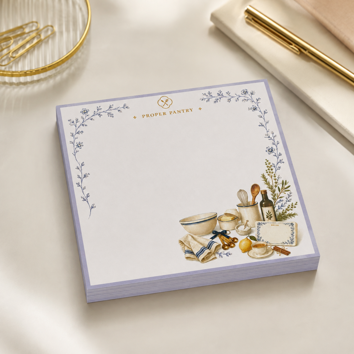 Proper Pantry 5x5 notepad refill, 100 sheets, for grocery lists and meal plans