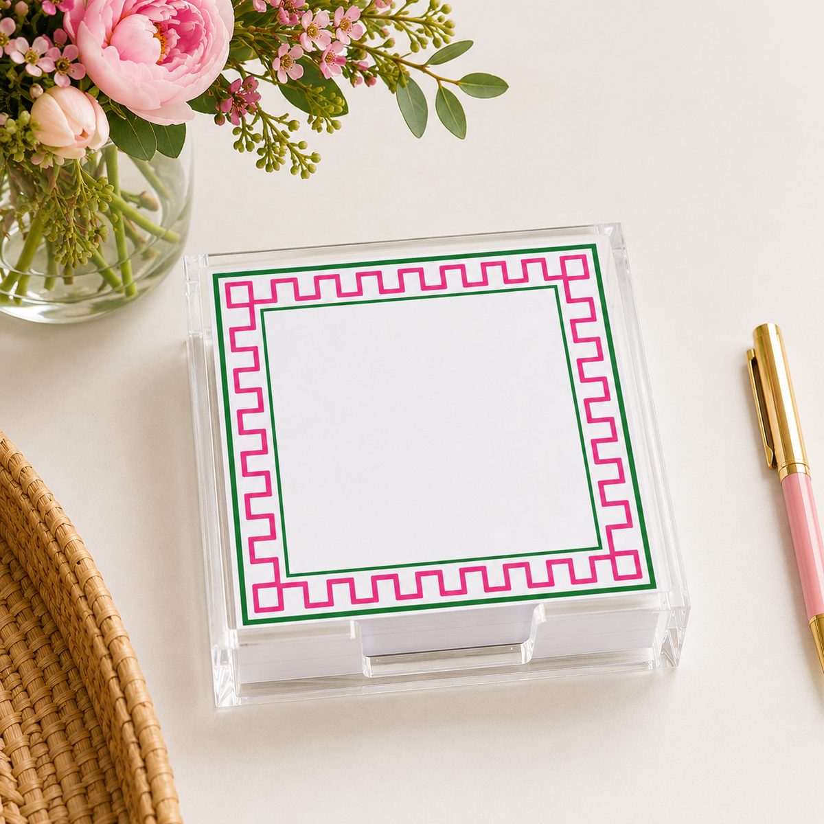 Notepad Refill, Preppy Pink - 5x5 Inch
