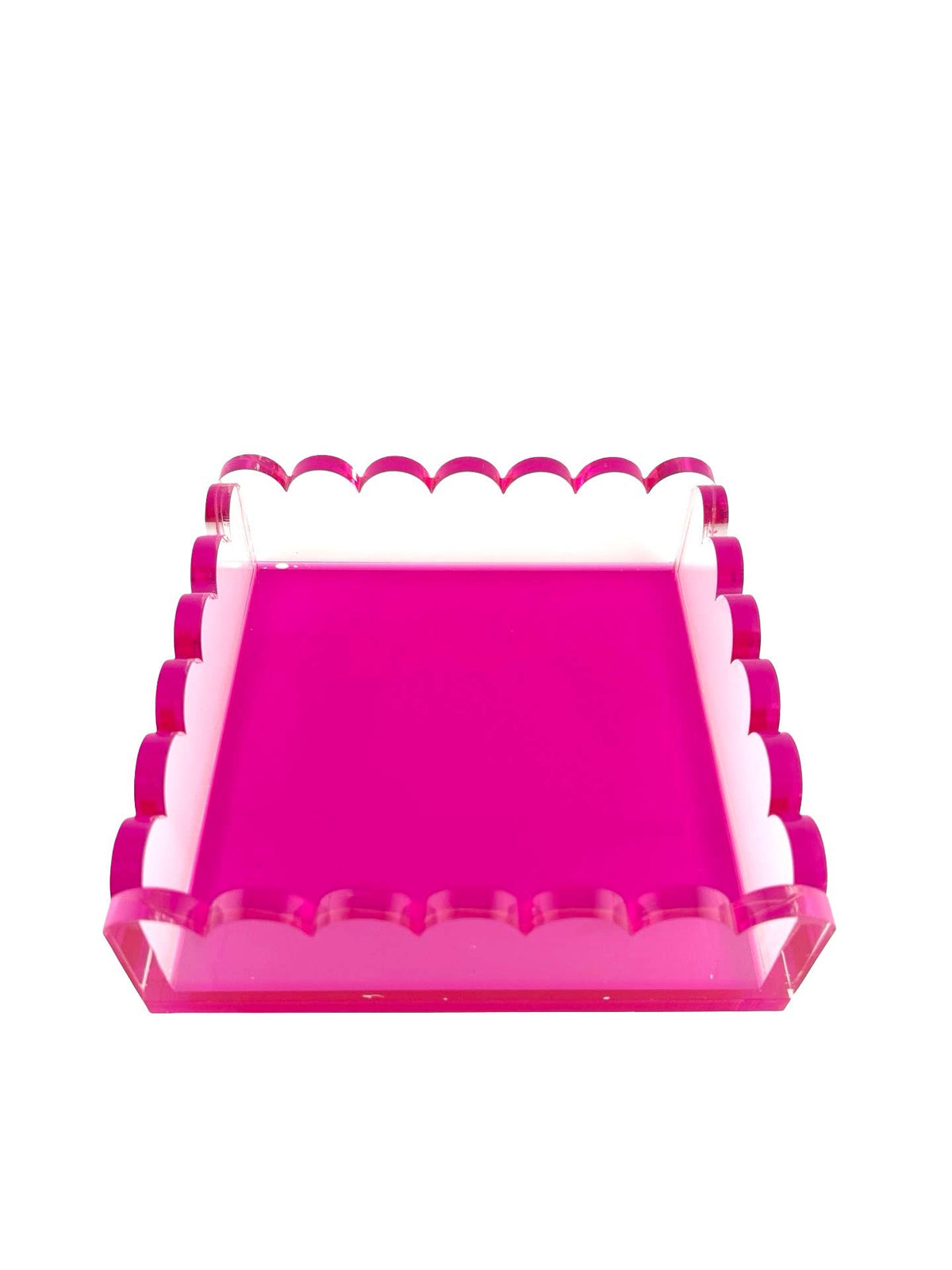 Maven Home Scalloped Acrylic Cocktail Napkin Holder, Pink - view 05