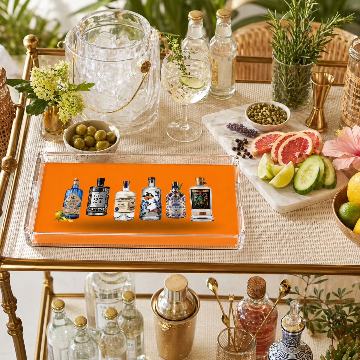 Clear Acrylic Serving Tray, Have a Drink - alternate view
