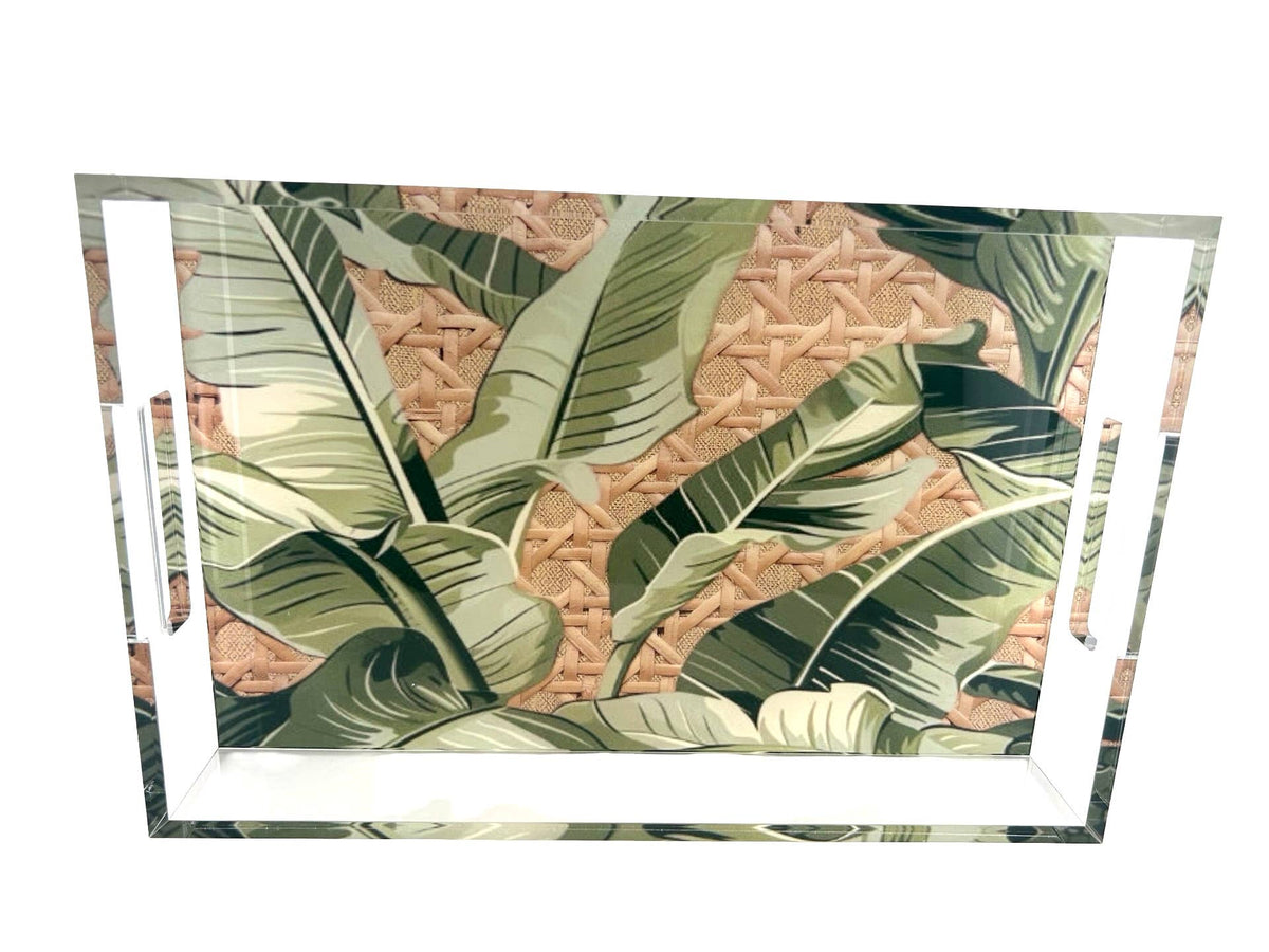 Acrylic Vanity Tray, Tropical Palms - view 04