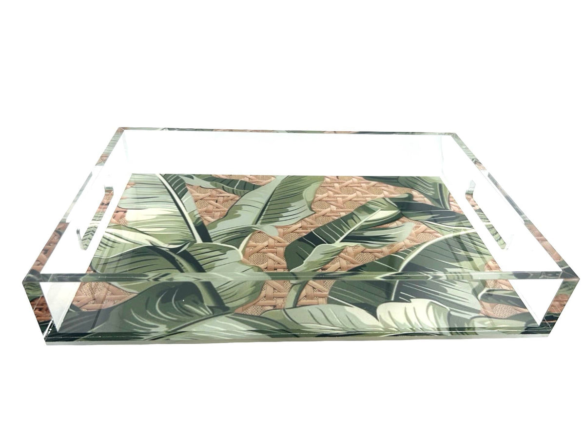 Acrylic Vanity Tray, Tropical Palms - view 06