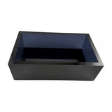 Black acrylic box base shown without its clear lid