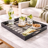 Maven Home Black Leopard acrylic backgammon game set
