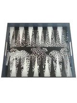 Maven Home Acrylic Backgammon Game Set, Black Leopard - view 07