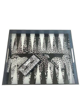 Maven Home Acrylic Backgammon Game Set, Black Leopard - view 09